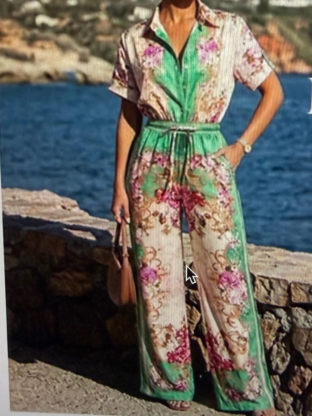 Boho Floral Wide Leg Jumpsuit - NWOT- Size XXL
